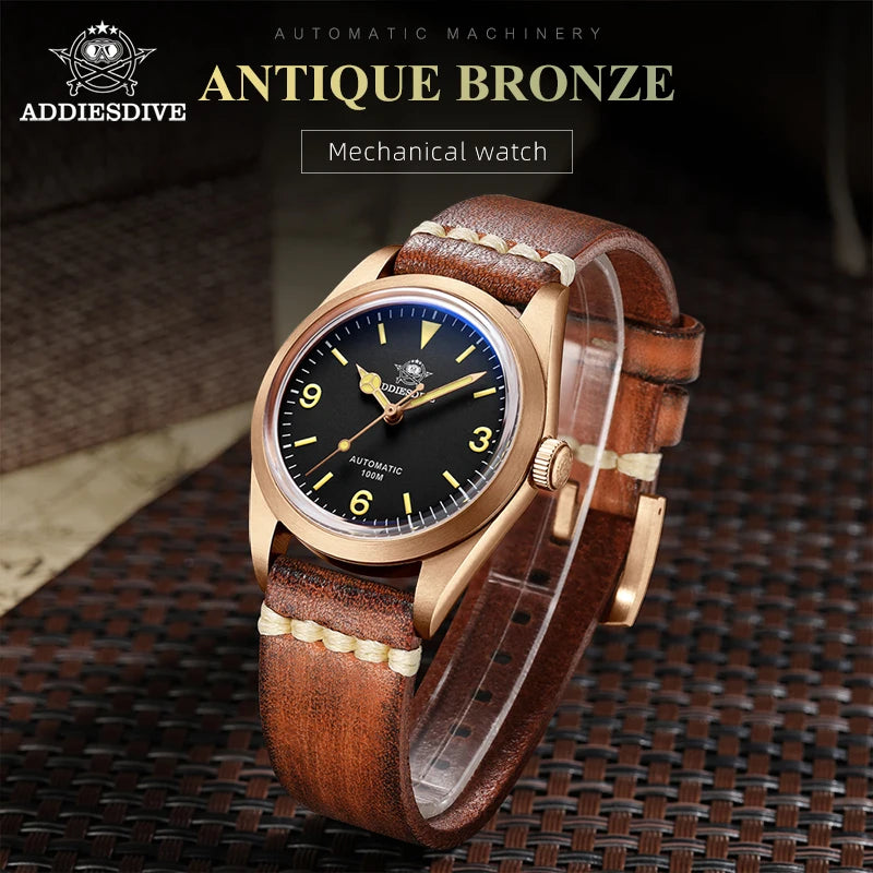 ADDJESDIVE Luxury Bronze Watch
