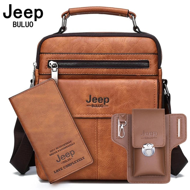 Jeep Buluo Leather Shoulder Bag